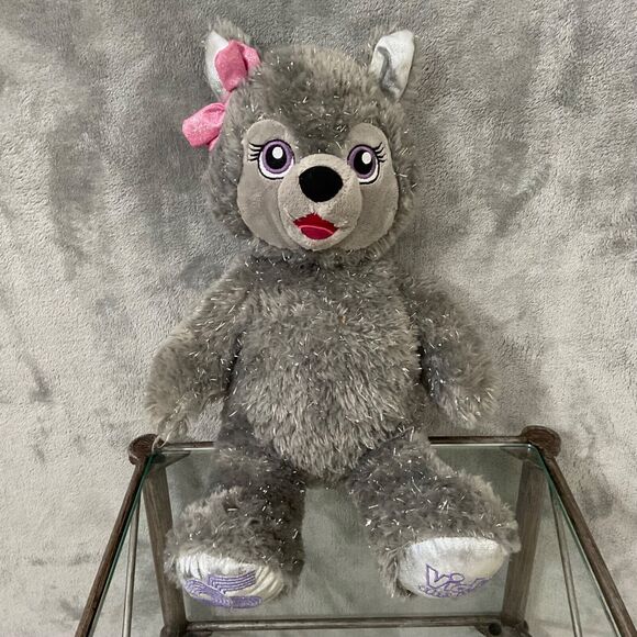 Build A Bear Violet BAB The Wolf 25th Birthday Exclusive +- 16" Great Wolf Lodge - Picture 1 of 13